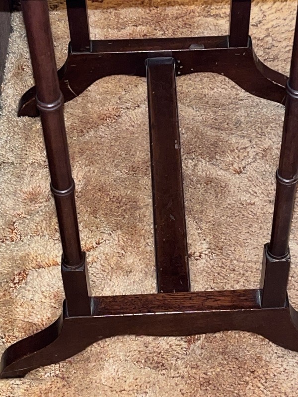 Edwardian Nesting Table W/ Original Black Leather, W/Gilt Tooling Still Visible gallery