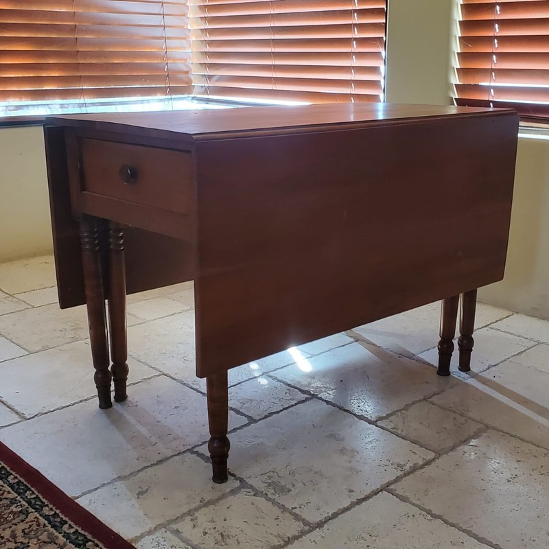 Antique Hardwood Drop Leaf Table