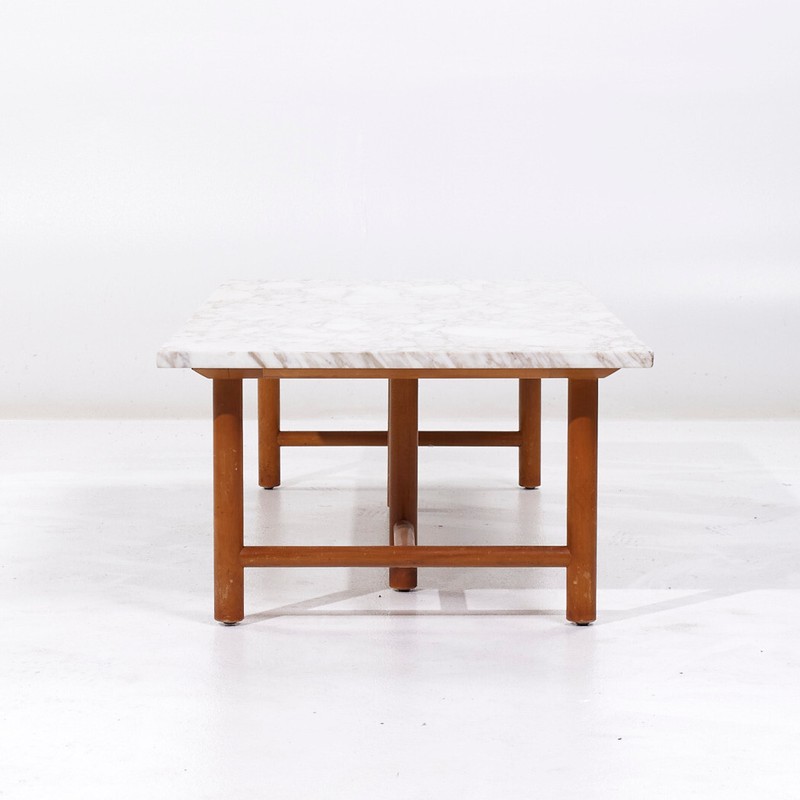 T.H. Robsjohn Gibbings for Widdicomb Mid Century Marble Coffee Table gallery