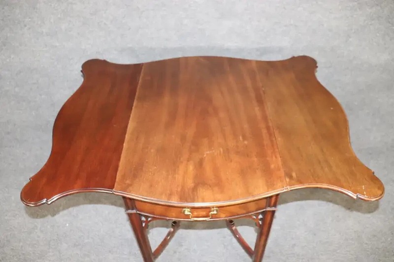 Mahogany Kindel Winterthur Collection Chippendale Drop Leaf Table gallery