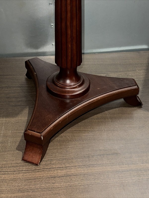 Vintage Bombay Company Wood Pedestal Stand Table 26” Hexagon gallery