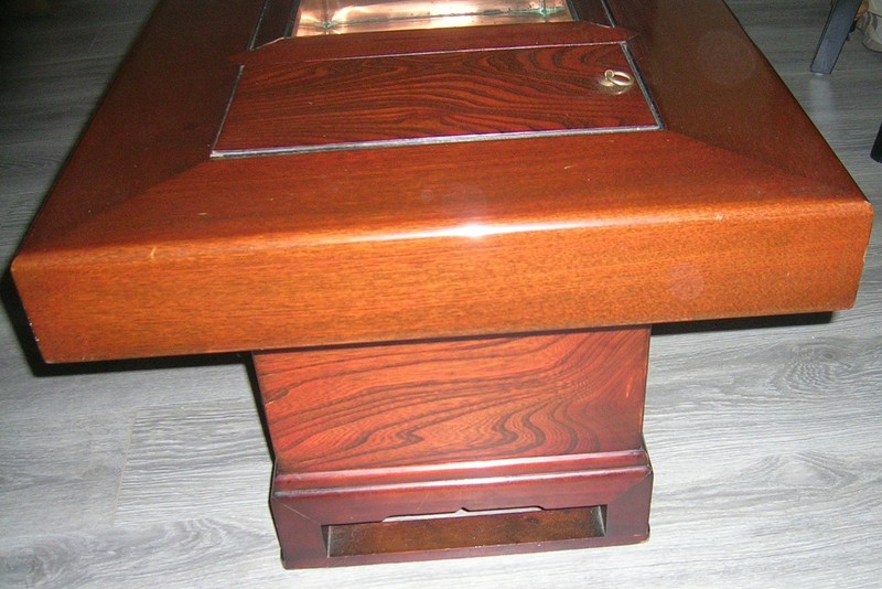 vintage coffee table with copper inserts gallery
