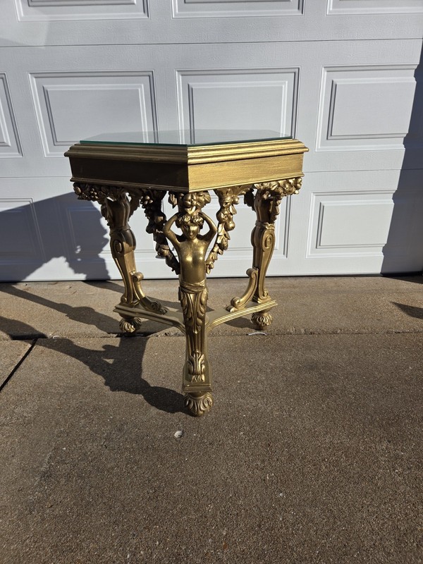 Vintage Louis XVI Gilded Occasional Table