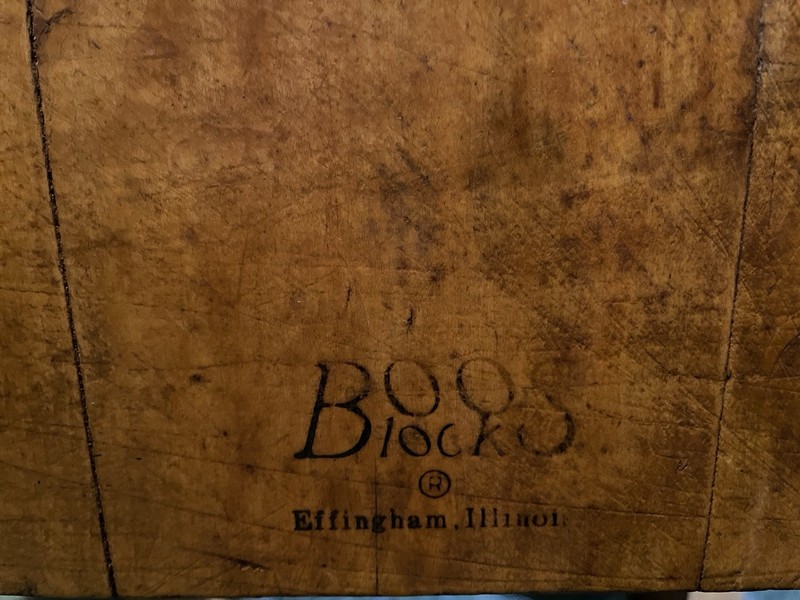 Antique Butchers Block Table Island Boos Chicago Kitchen Stockyard Industrial gallery