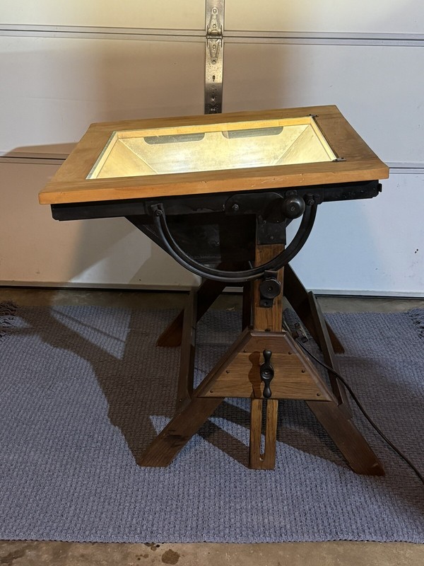 Vintage Hamilton Light Box Drafting Table