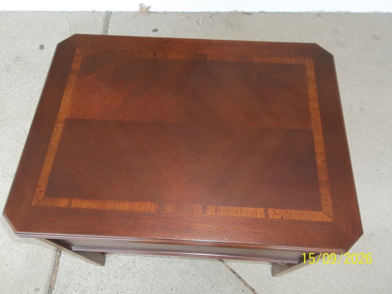 HTF Lane Altavista Inlaid Mahogany Chippendale Single Drawer Side/ End Table gallery