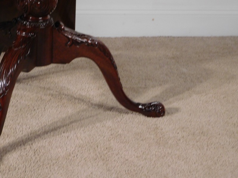 DREXEL 18th Century Collection Ball & Claw Inlaid Dining Table w Two Leaves gallery