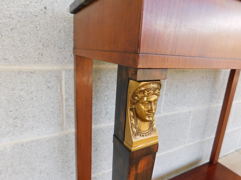 Fine Arts Furniture NeoClassical Regency Revival Marble Top Console Table 32"w gallery