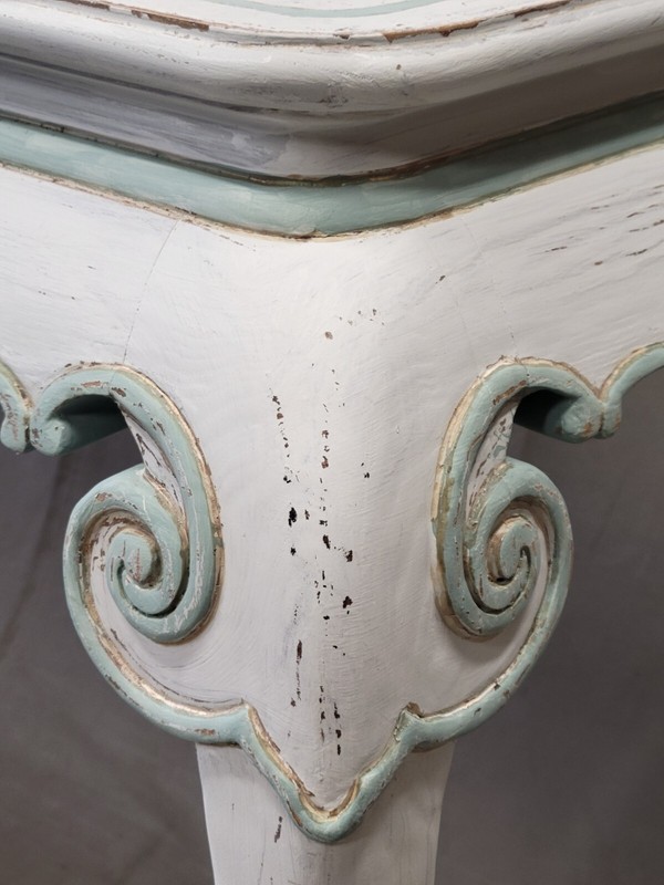 Vintage French Style Painted Cabriole Console Table gallery