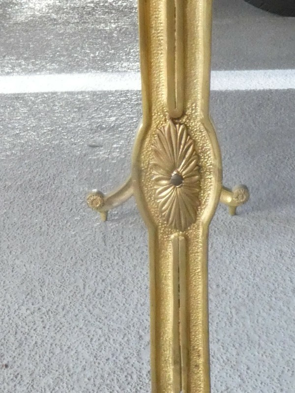 CHIC VINTAGE HOLLYWOOD REGENCY BRASS AND MARBLE TOP ENTRYWAY CONSOLE TABLE gallery