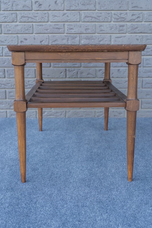 Mid Century Danish Modern Two Tier Slat End Table gallery