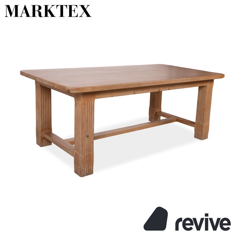 Marktex Solid Pine Wood Dining Table Brown 100 x 200 cm