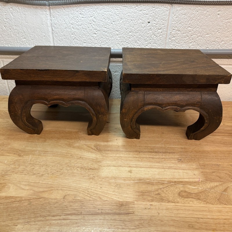 VTG Solid Hardwood Opium Type Table 10” By 10” By 8”H gallery