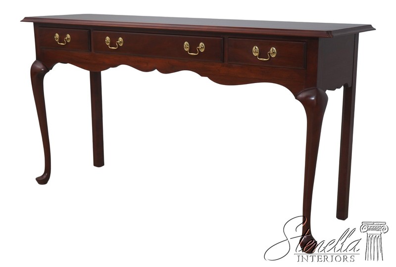73175: HENKEL HARRIS Cherry 3 Drawer Sofa Table
