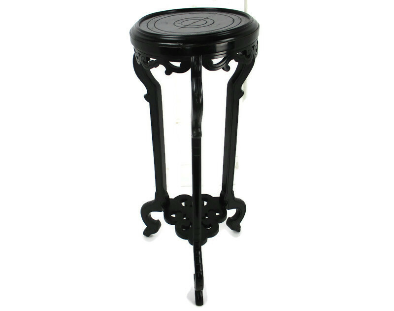 Gorgeous Wooden Ornate Side Display Table Pedestal Plant Stand Two tier 35.62″