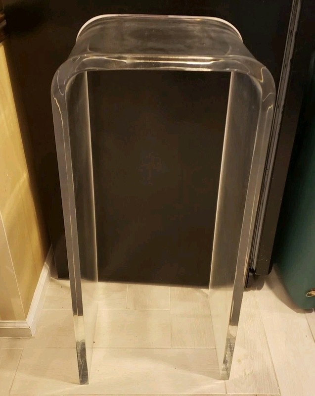 MCM CHARLES HOLLIS JONES Modern Lucite Waterfall Console Floating Table 36"x15" gallery