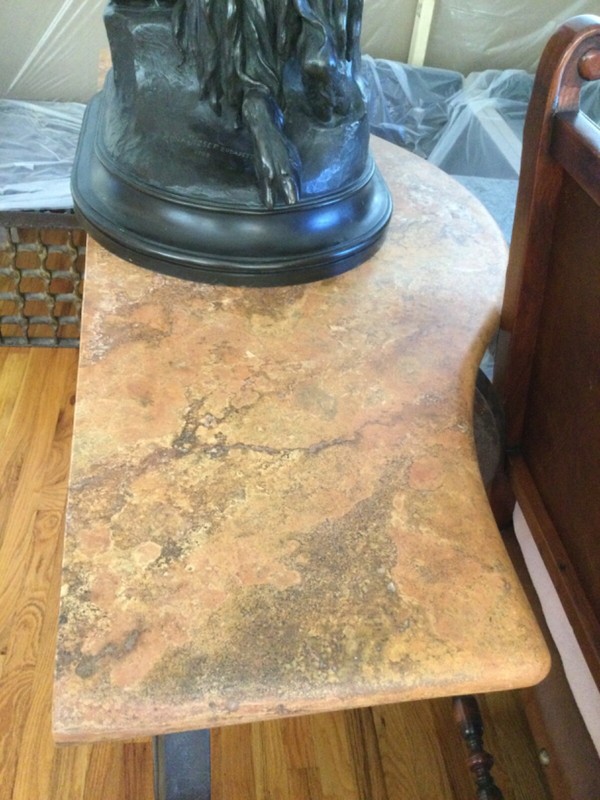 Wrought Metal and Marble Console Table gallery