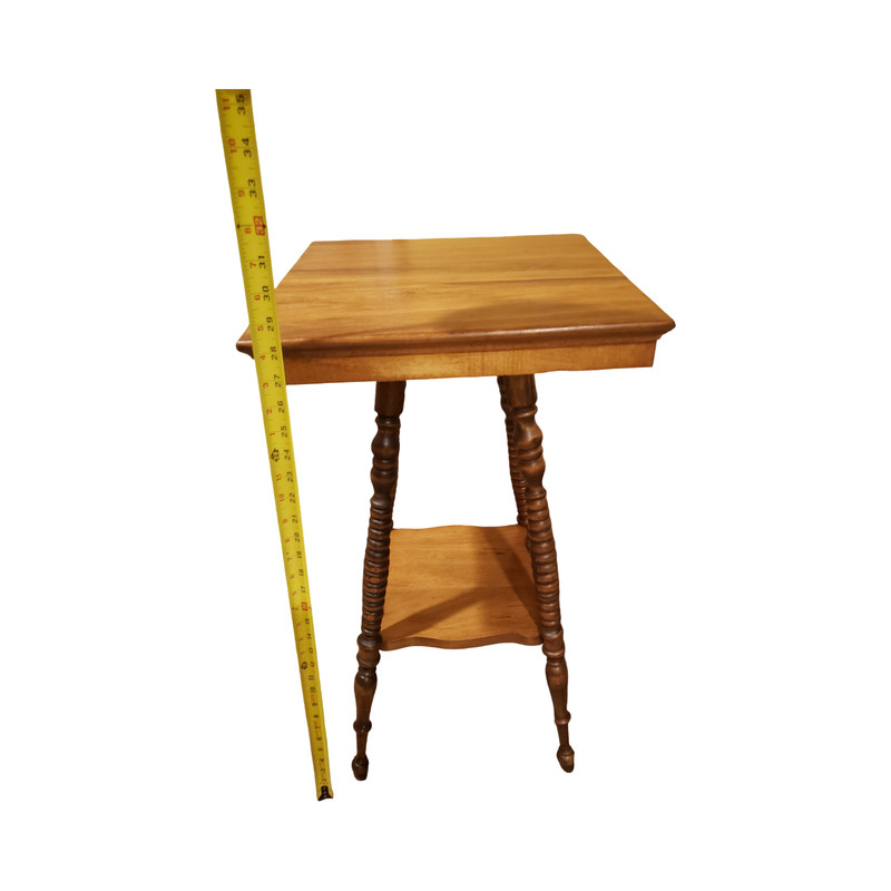 Antique Hand Carved Tiger Oak parlor table 1900s gallery