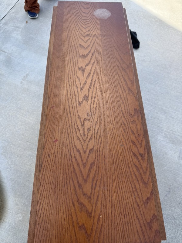 VTG Mid Century DANISH Modern Oak Drop Leaf Tambour STUDIO Table And 4 Chairs gallery