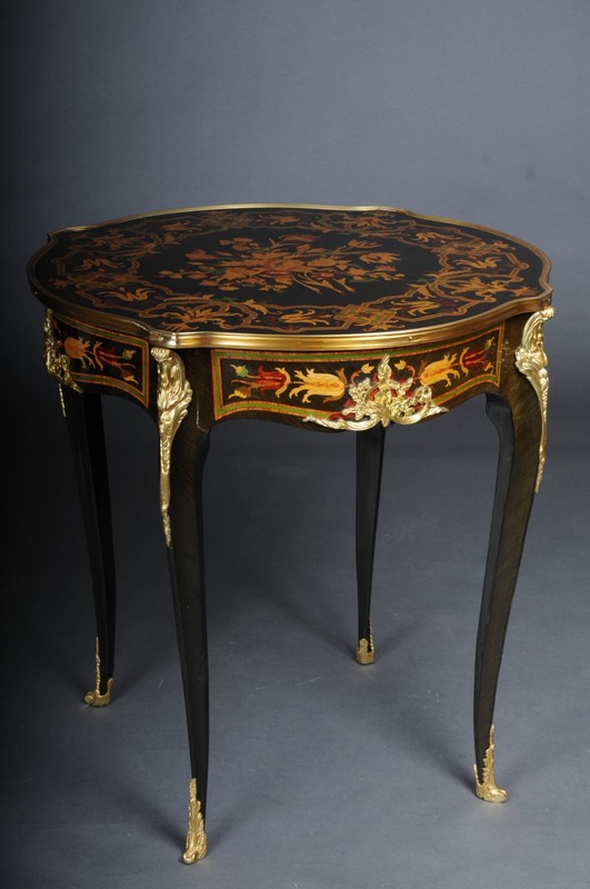 French Side Table / Coffee Table 20th Century, Louis XV, Inlays