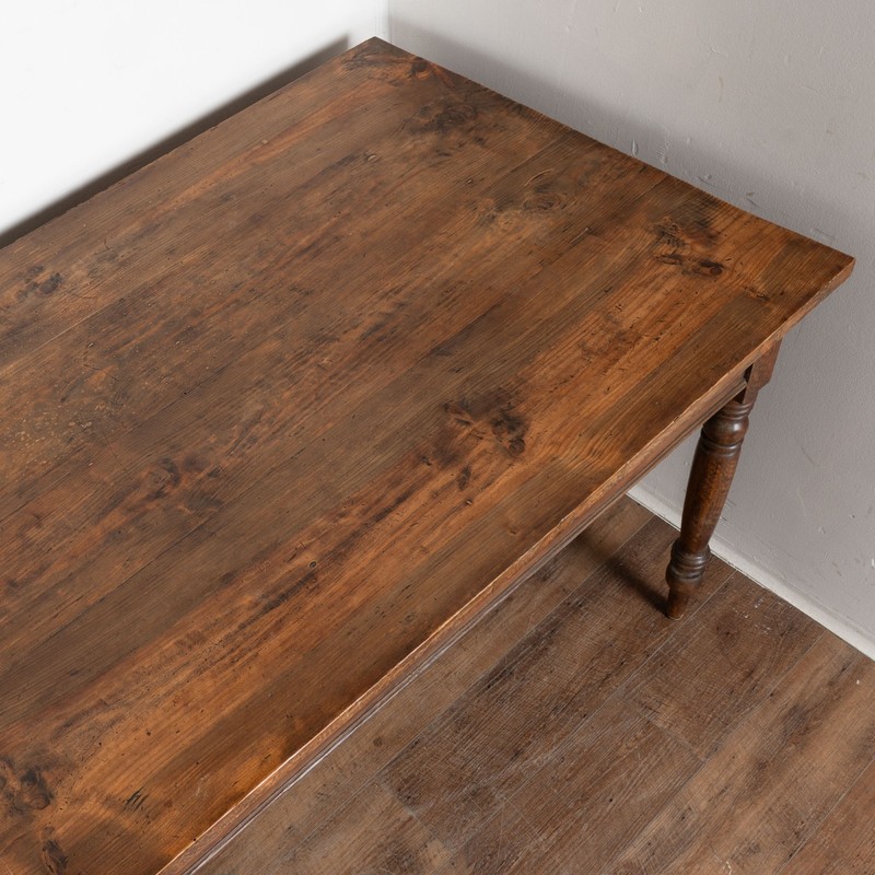 19th Century Long Pine Refectory Table from Portugal gallery