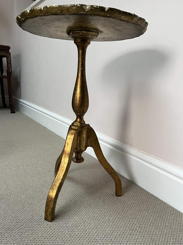 Shabby chic Vintage painted ItalianFlorentine Round Wood Table Italy gallery