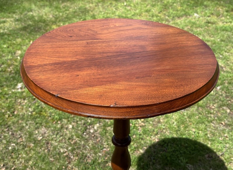 Antique Victorian Solid Wood Pedestal Plant Stand Tripod Table Mahogany? 30.25"H gallery