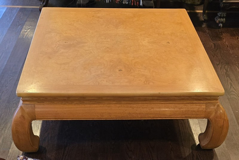 Hendredon Burl Wood Ming Style Coffee Table
