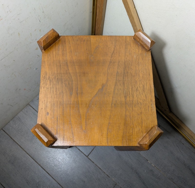 Vintage Mission Style Rustic Solid Wood Plant Stand Pedestal Small Table J75 gallery