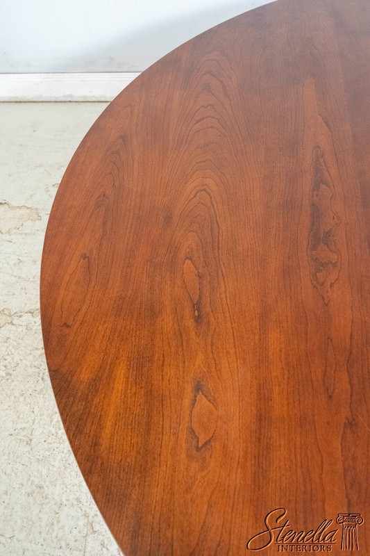69956: STICKLEY Mission Cherry Pedestal Large Round Dining Table gallery