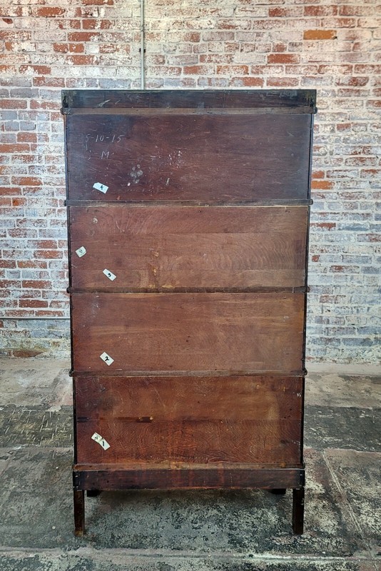 Antique Macey Mahogany Lawyer's Bookcase 4 Stacks-c1910s gallery