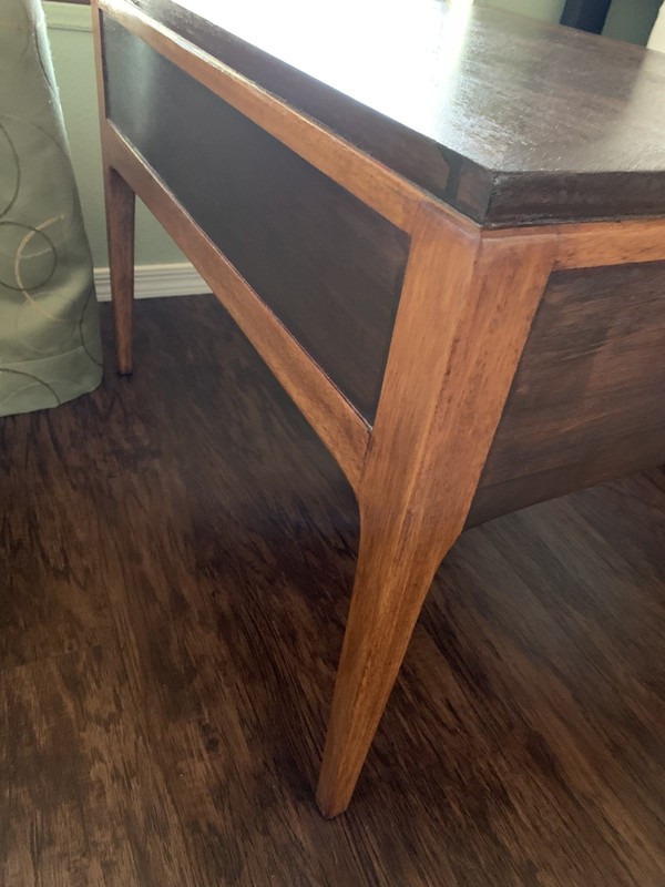 Vintage 1967 MCM Lane Rhythm Walnut End Table Nightstand w Drawer model 997-02 gallery