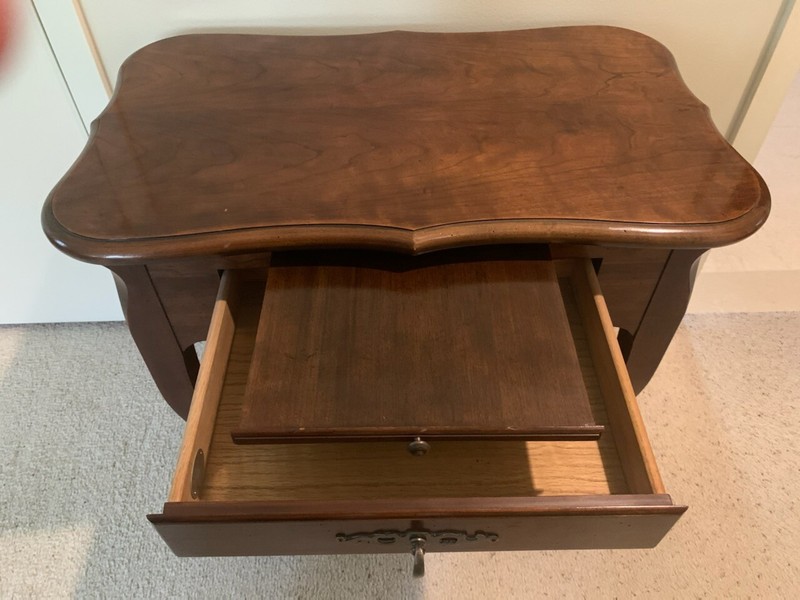 BAKER Rectangle Table with Low Shelf, 1 Drawer and Slide Tray gallery