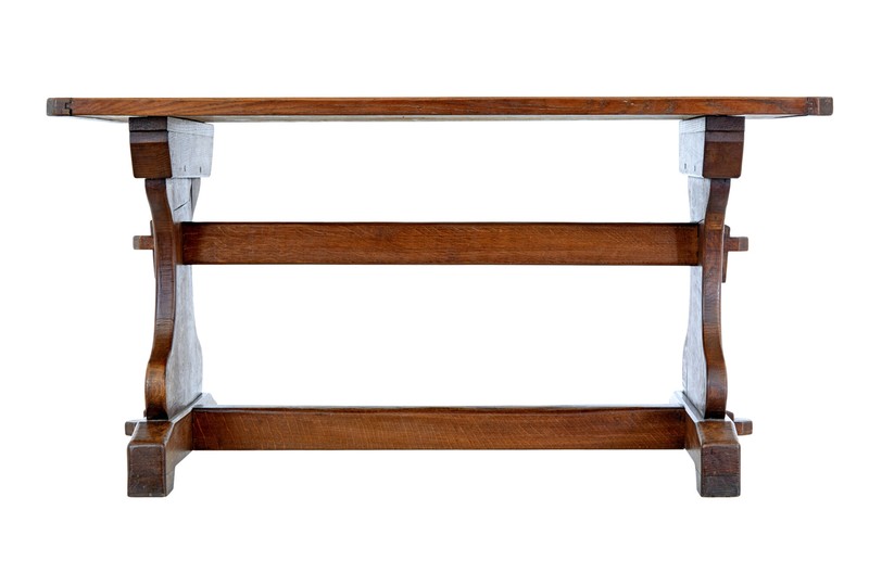 EARLY 20TH CENTURY OAK TRESTLE END TABLE gallery
