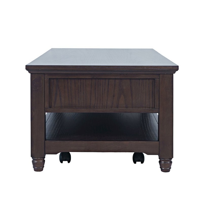 Brentwood Modern Transitional 50" Coffee Table With Storage and Caster Wheels gallery