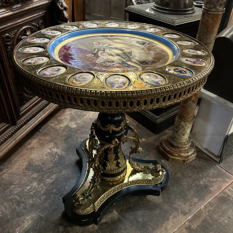 Louis XVI Style Guerdion with sevres style plaques porcelain circa 1880