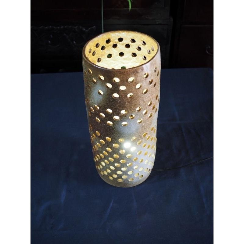 Artistic Ceramic Desk Lamp Koro-ten Exhibition Japan Used D5471