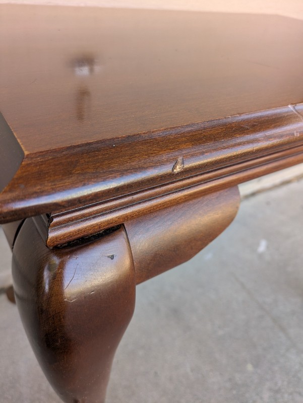 Vintage Cherry Wood Queen Anne Georgian Tea Table with Pull Out Candle Trays A gallery