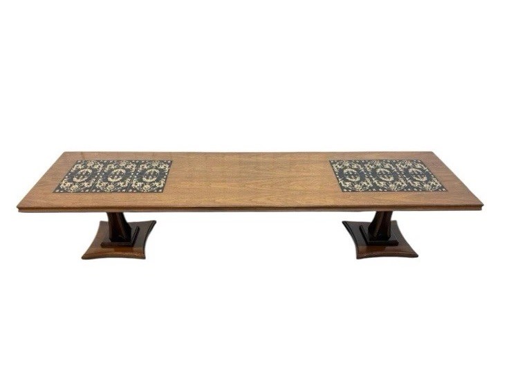 Mid-Century Modern Harvey Probber Style Tile Top Walnut Coffee Table