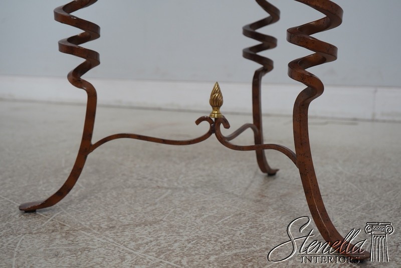 L68626: MAITLAND SMITH Piera Dura Marble Top Rams Head Lamp Table gallery