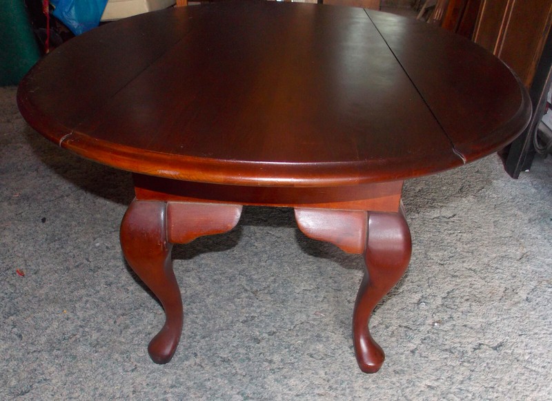 Solid Cherry Mid Century Oval Dropleaf Coffee Table (CT256) gallery