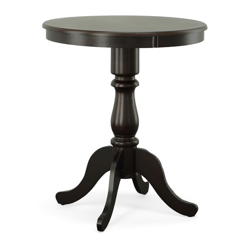 Fairview 30″ Round Pedestal Bar Table – Espresso