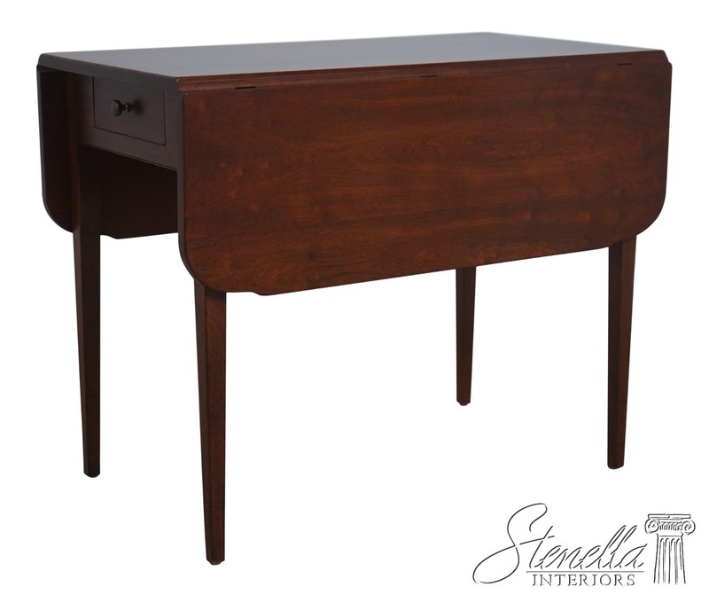 L73055: WRIGHT TABLE CO 2 Drawer Country Drop Leaf Pembroke Table