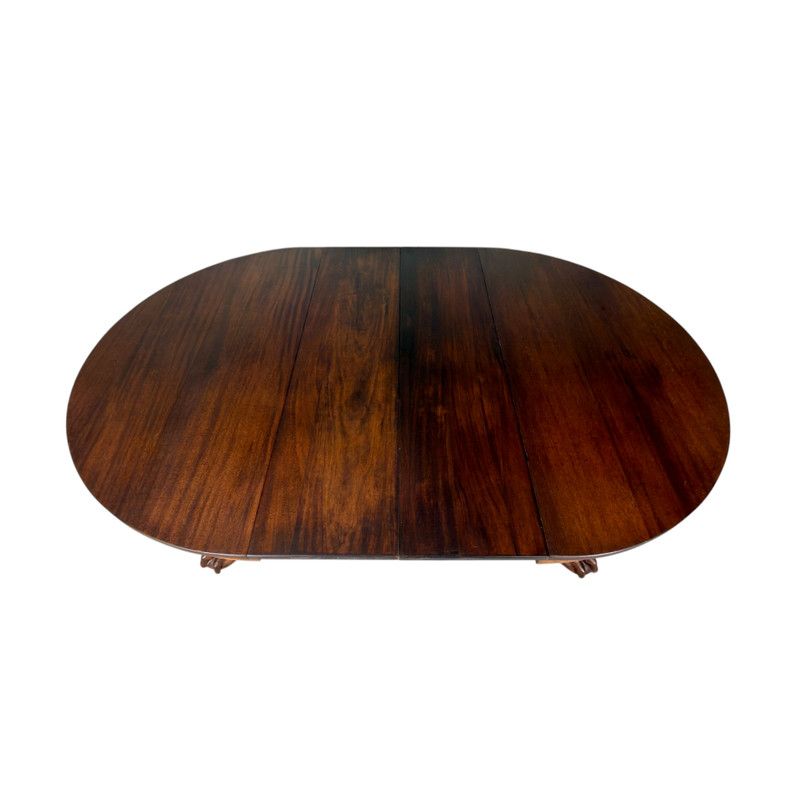 Antique Mahogany Ball & Claw Round Dining Table – 2 Leaves - c.1890s #22572 gallery