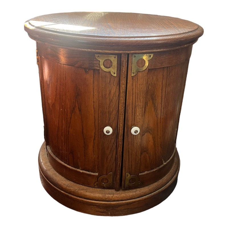 Vintage Round Drum Side Center Table