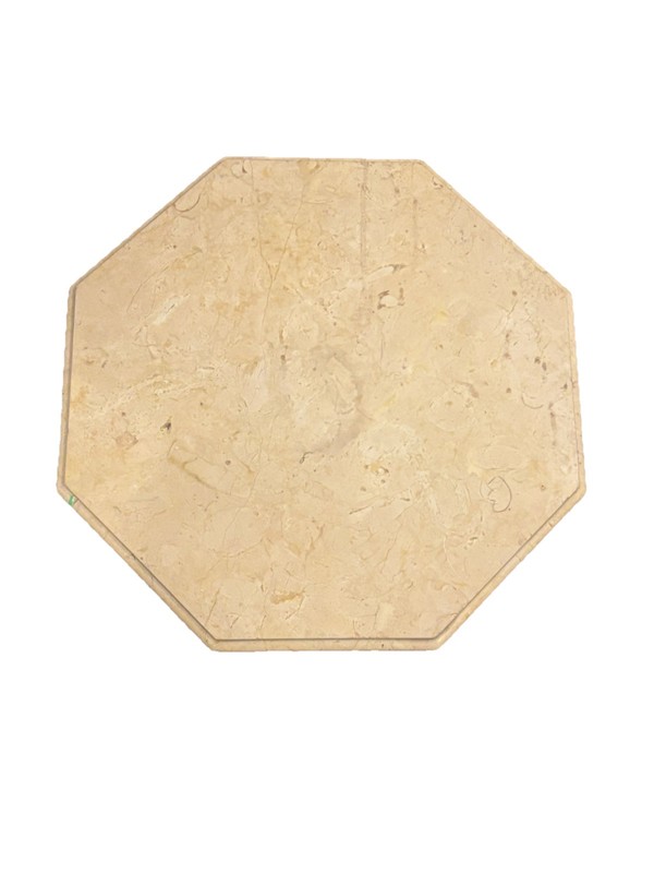 Vintage Hexagon Portuguese Marble Table Top Made In Portugal 24”