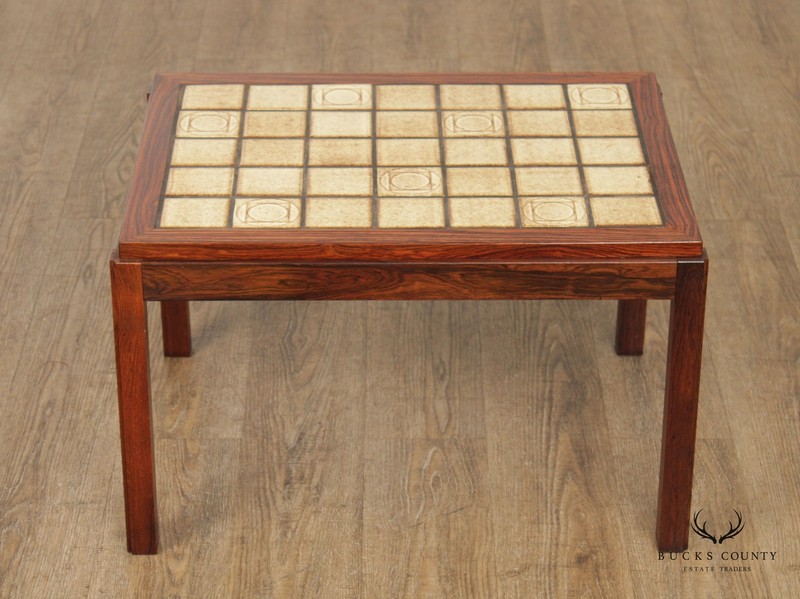 Danish Modern Tile Top Rosewood Side Table gallery