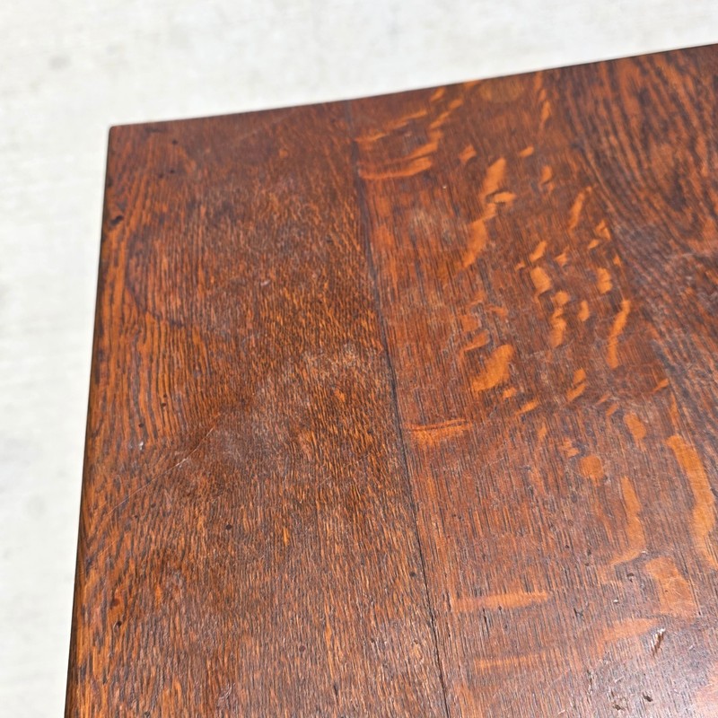 Antique Late Victorian Sewing Box Table 1890s English Tiger Oak Work Box Storage gallery