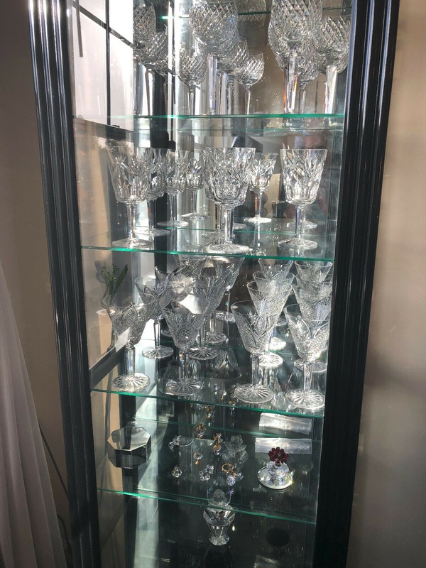 Cabinet 6 Shelves Mirrored back w/ 2 Sided Enterence Lowered Price $1,400.00