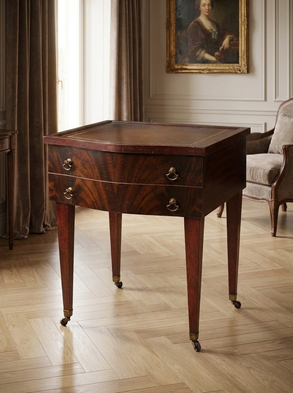 Mid-century mahogany side table by Ward and Jones with Inlay.
